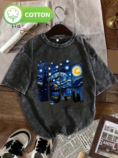 T-shirt Oversize Liquid Acid Van Gogh